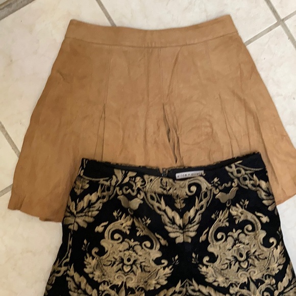 Alice and Olivia leather skirt $800 & shorts $120